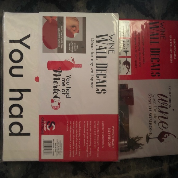 Wine themed wall decals reuseable - Picture 2 of 2